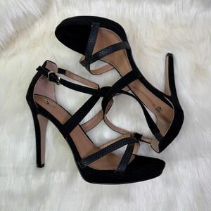 H&M | Black High Heel Strappy Sandals‎ - 7
